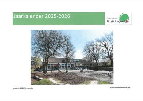 Kalender School JL de Jonge